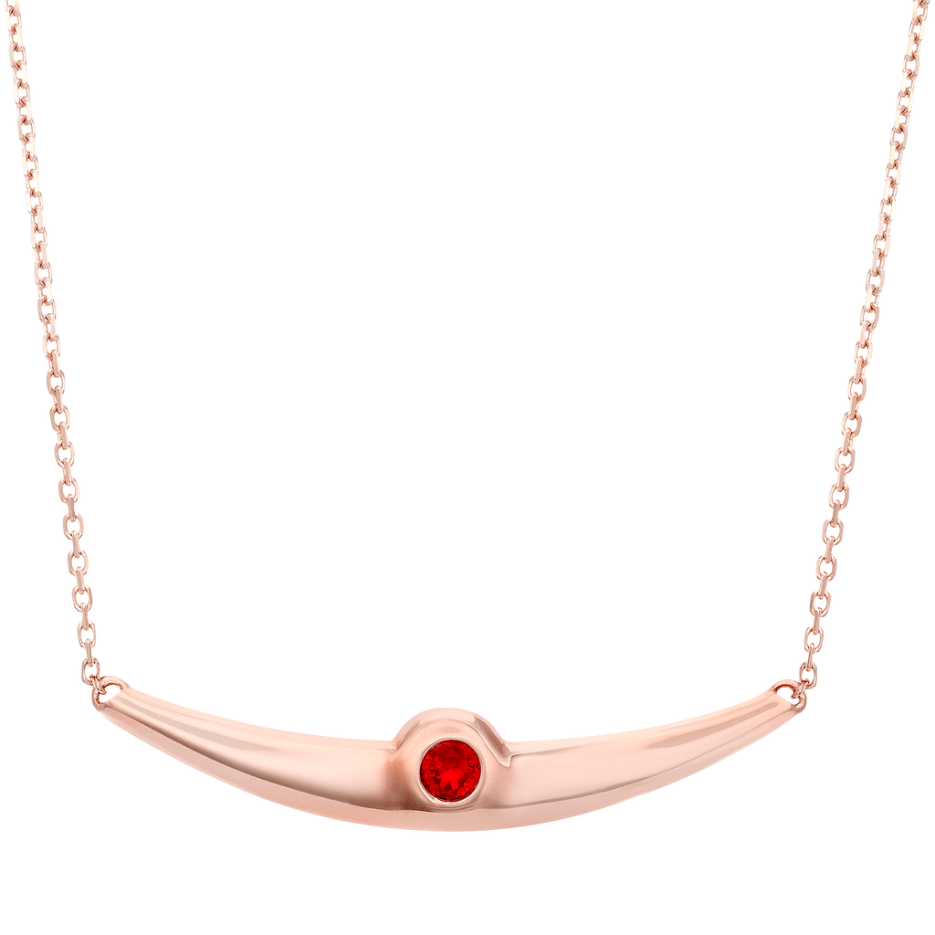 Balsano Jewelry, A Beautiful Smile, Rose Gold Ruby Pendant