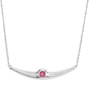 Balsano Jewelry, A Beautiful Smile, White Gold Pink Sapphire Pendant