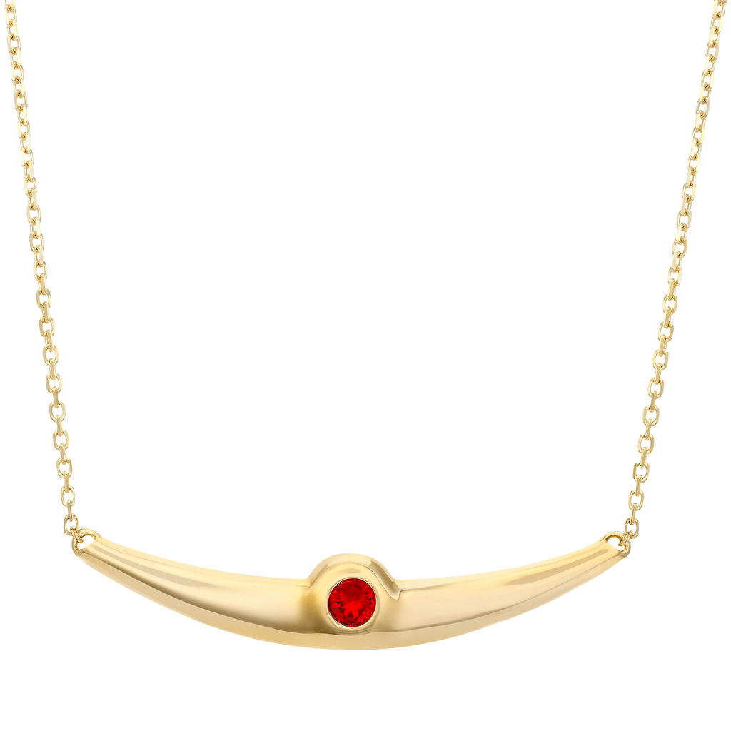 Balsano Jewelry, A Beautiful Smile, Yellow Gold Ruby Pendant